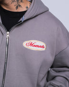 Gray Zipper Hoodie