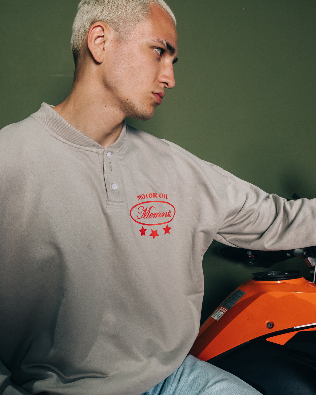 Motor Oil Gray Pullover