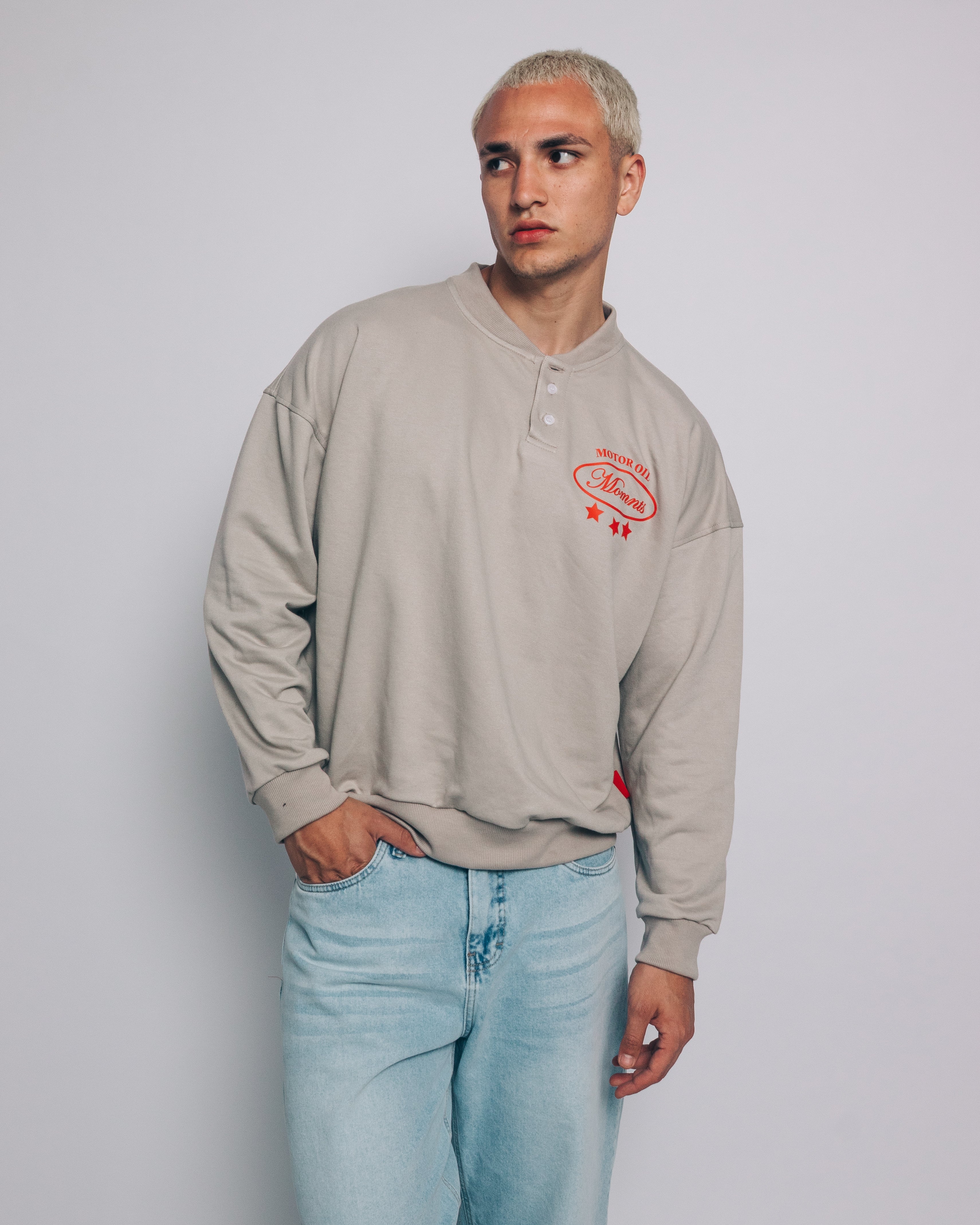 Motor Oil Gray Pullover