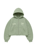 Daily Structure Green Zip Hoodie