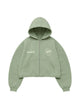 Daily Structure Green Zip Hoodie