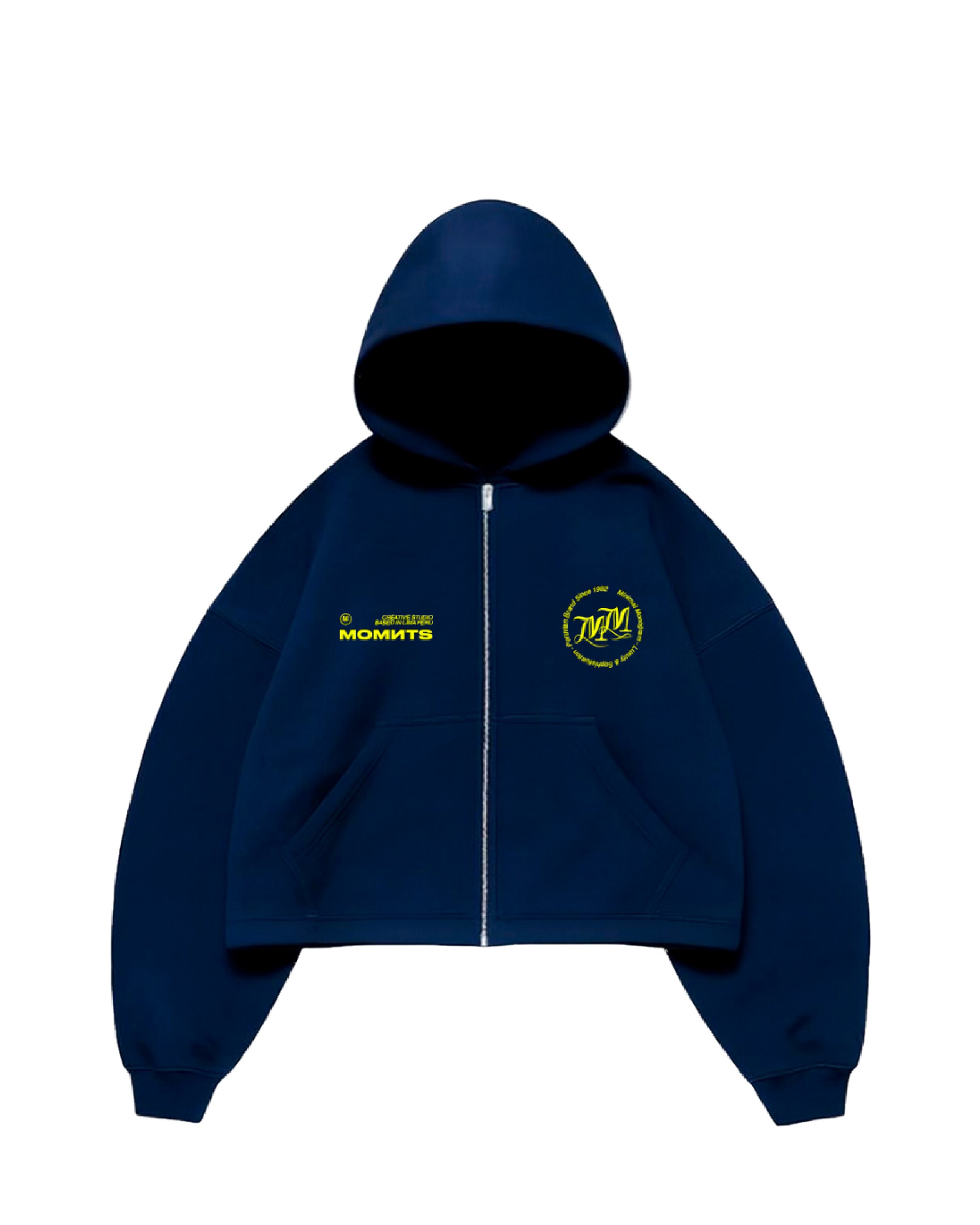 Daily Structure Blue Zip Hoodie