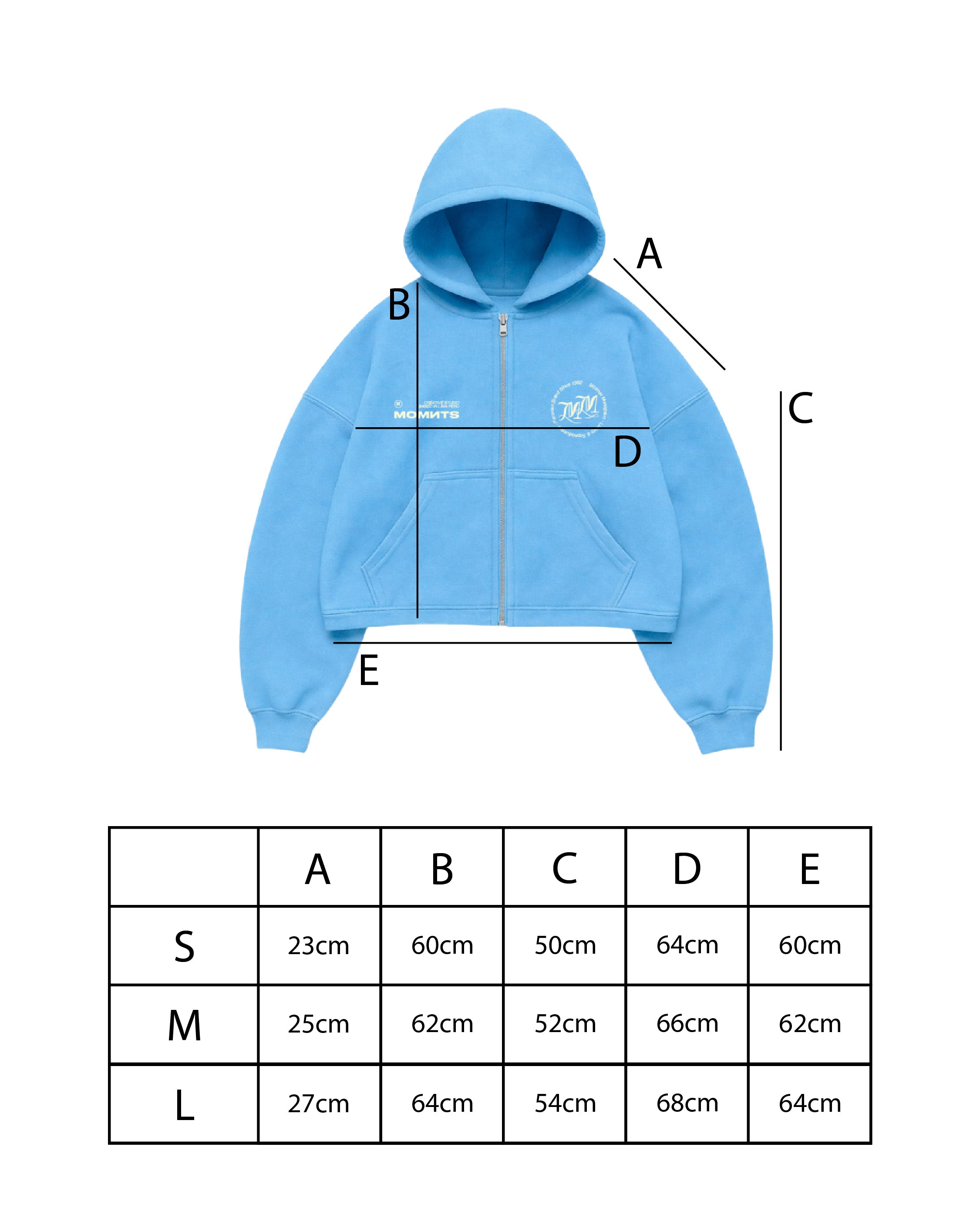 Daily Structure Blue Zip Hoodie