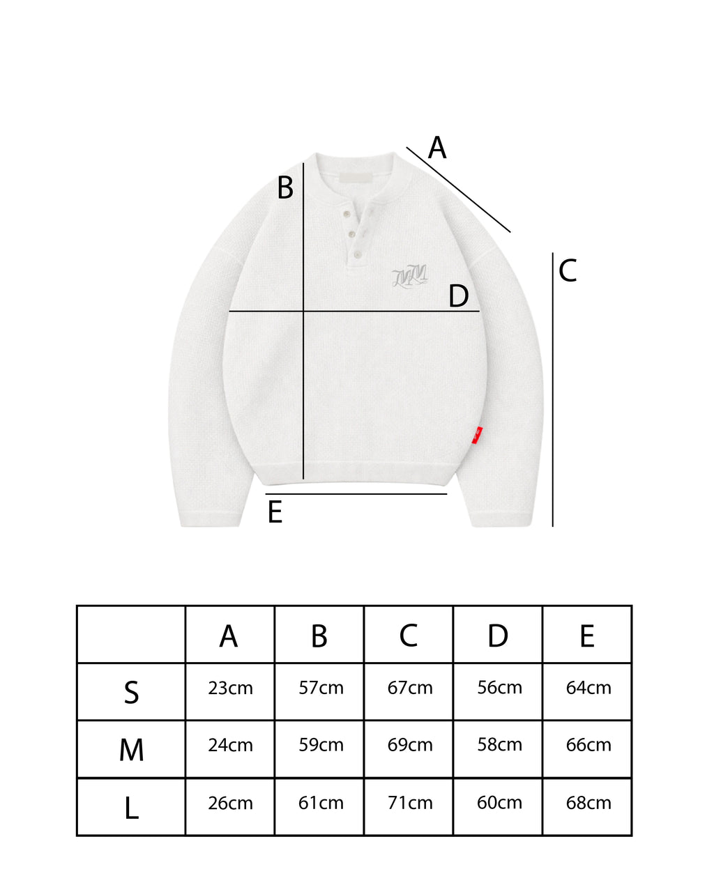 White Core Henley