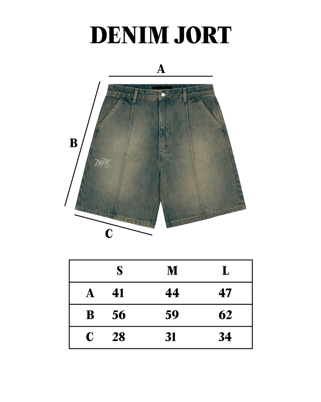 Sky Blue Denim Jort