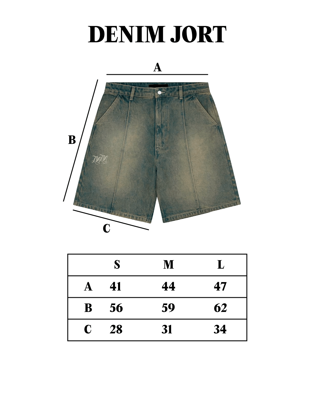 Sky Blue Denim Jort