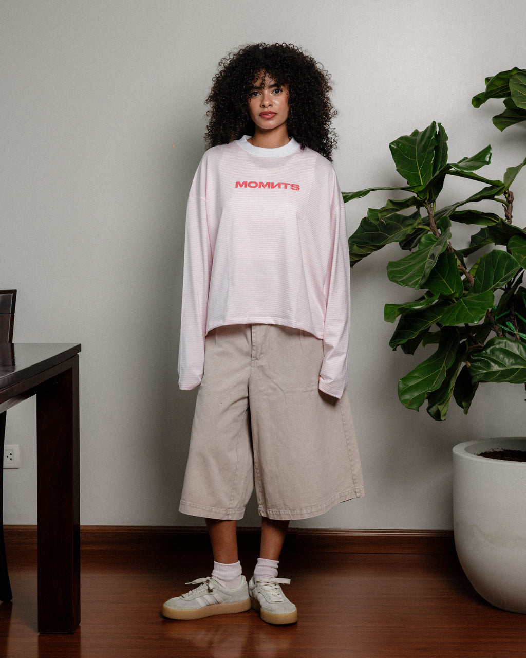 Soft Stripe Long Sleeve / Rose