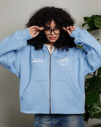 Daily Structure Sky Blue Zip Hoodie