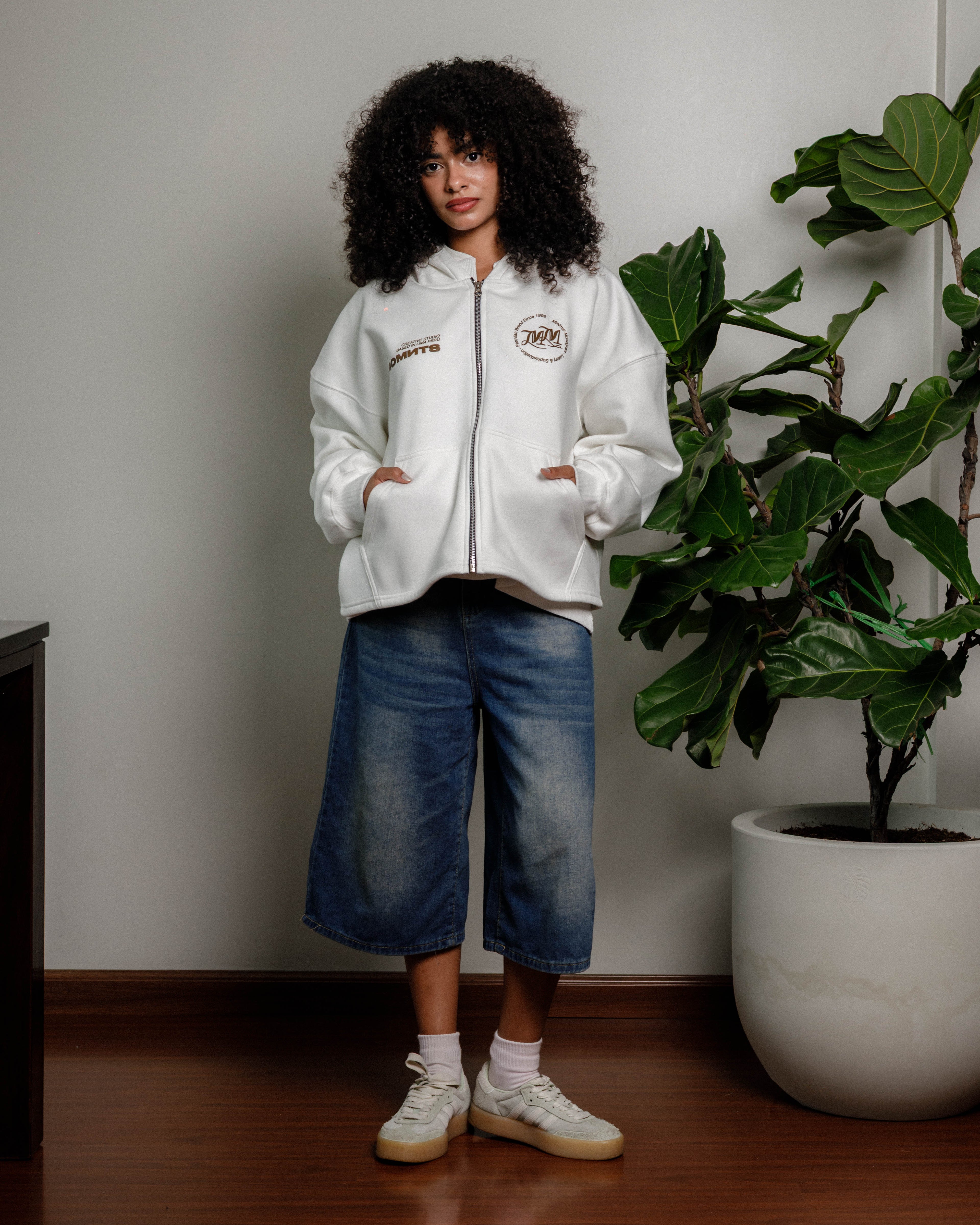 Daily Structure Bone Zip Hoodie