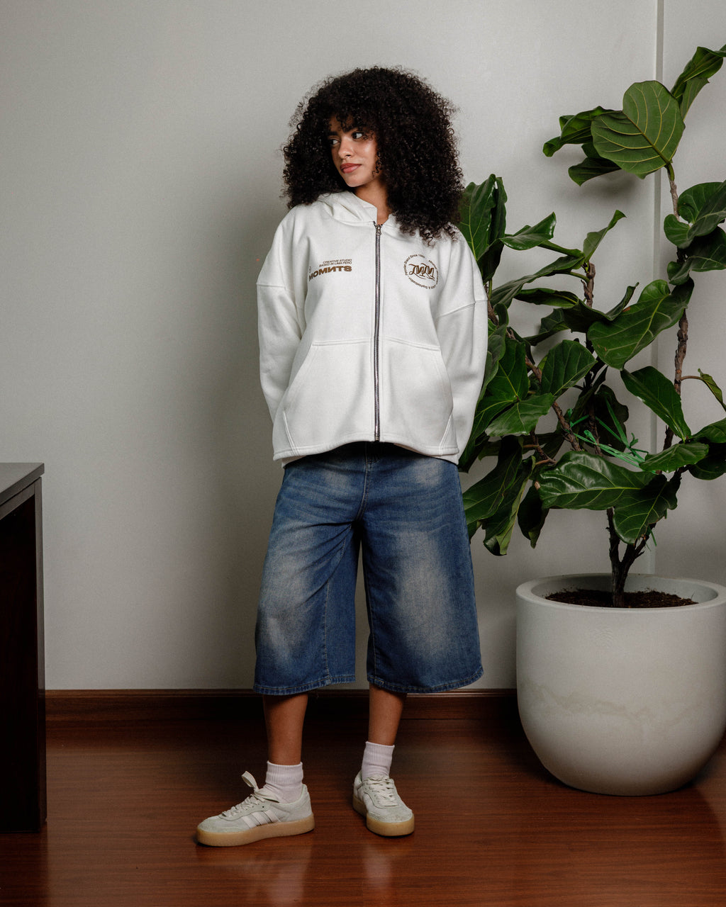 Daily Structure Bone Zip Hoodie
