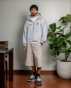 Daily Structure Melange Zip Hoodie
