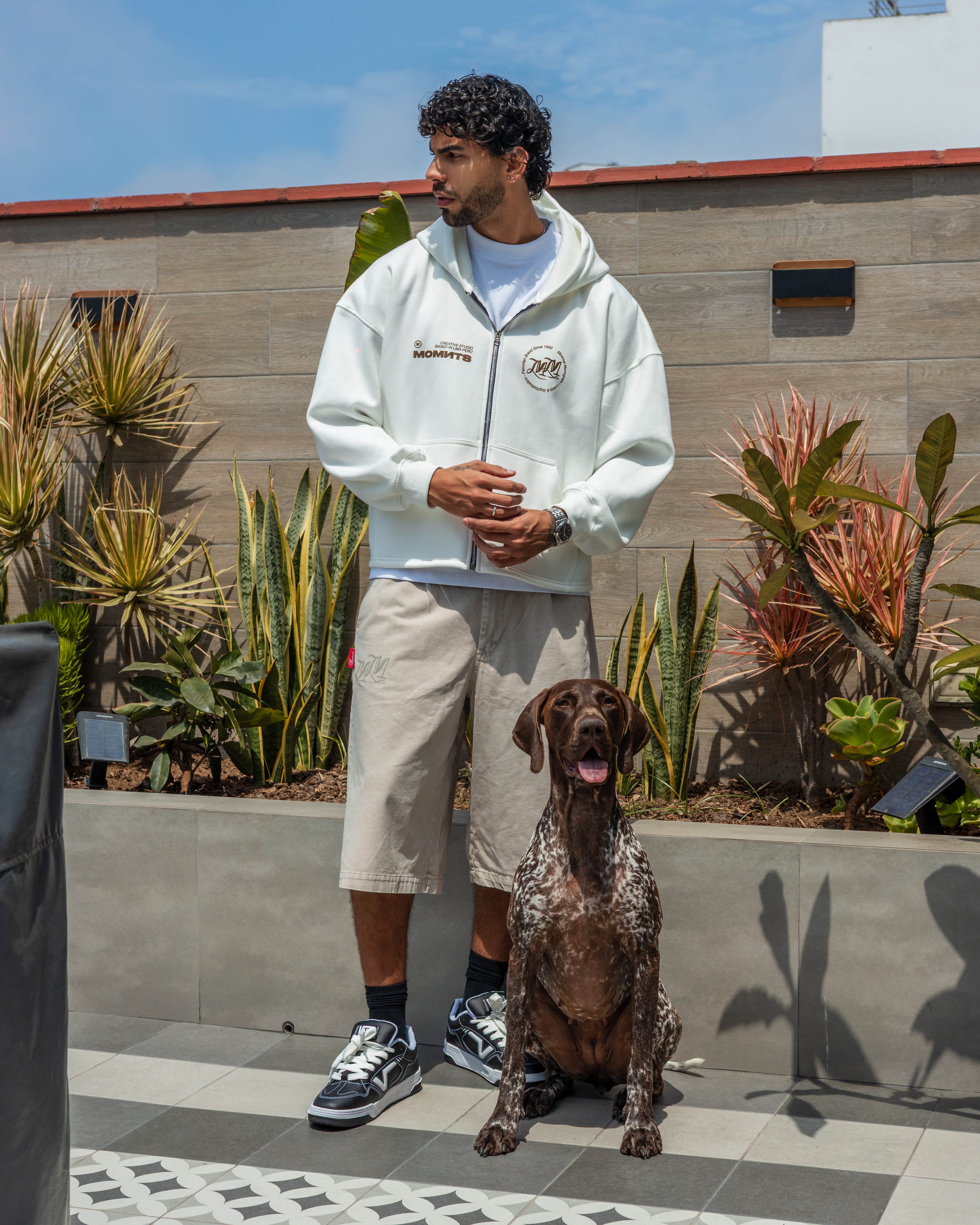Daily Structure Bone Zip Hoodie