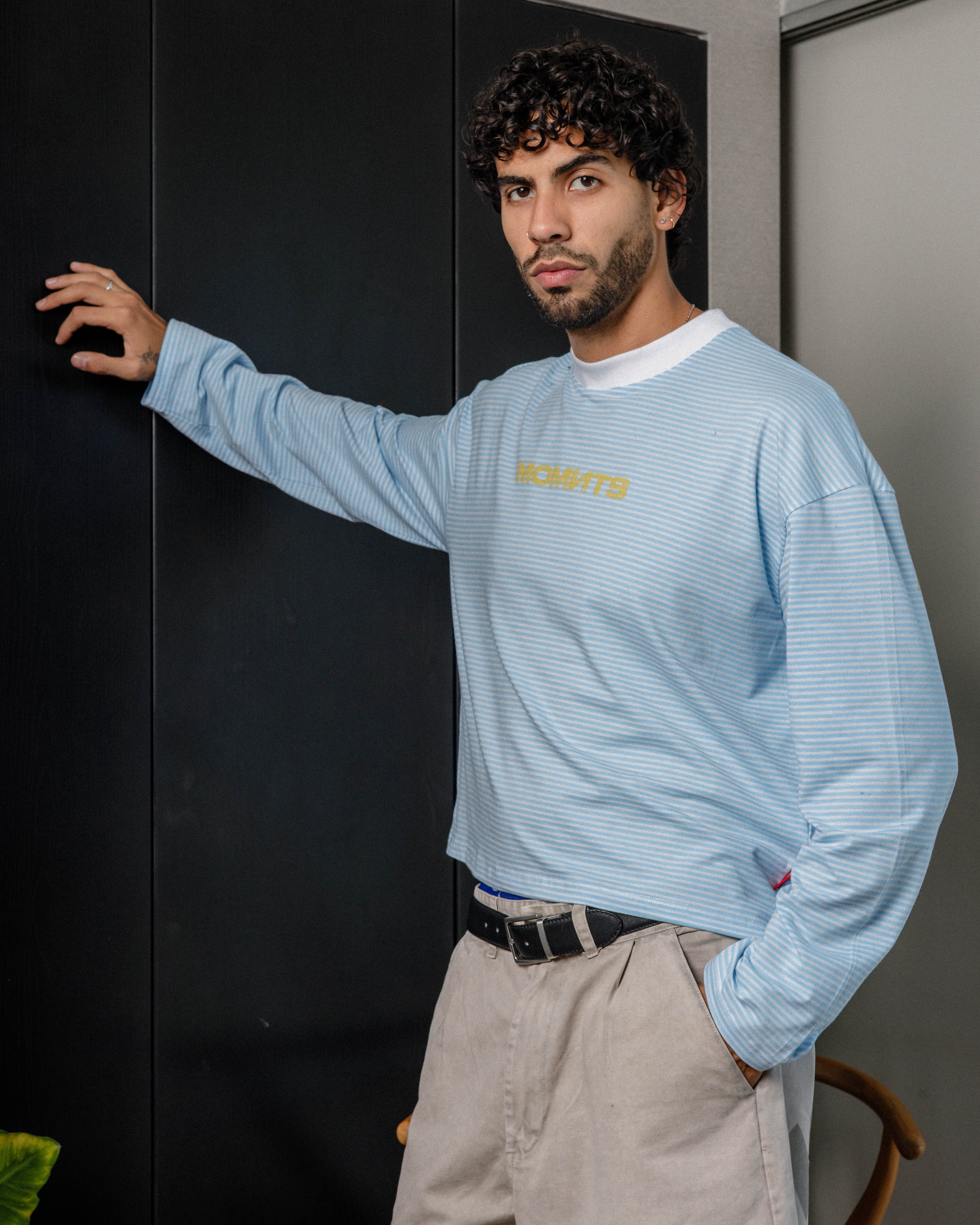 Soft Stripe Sky Blue Long Sleeve