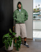 Daily Structure Green Zip Hoodie