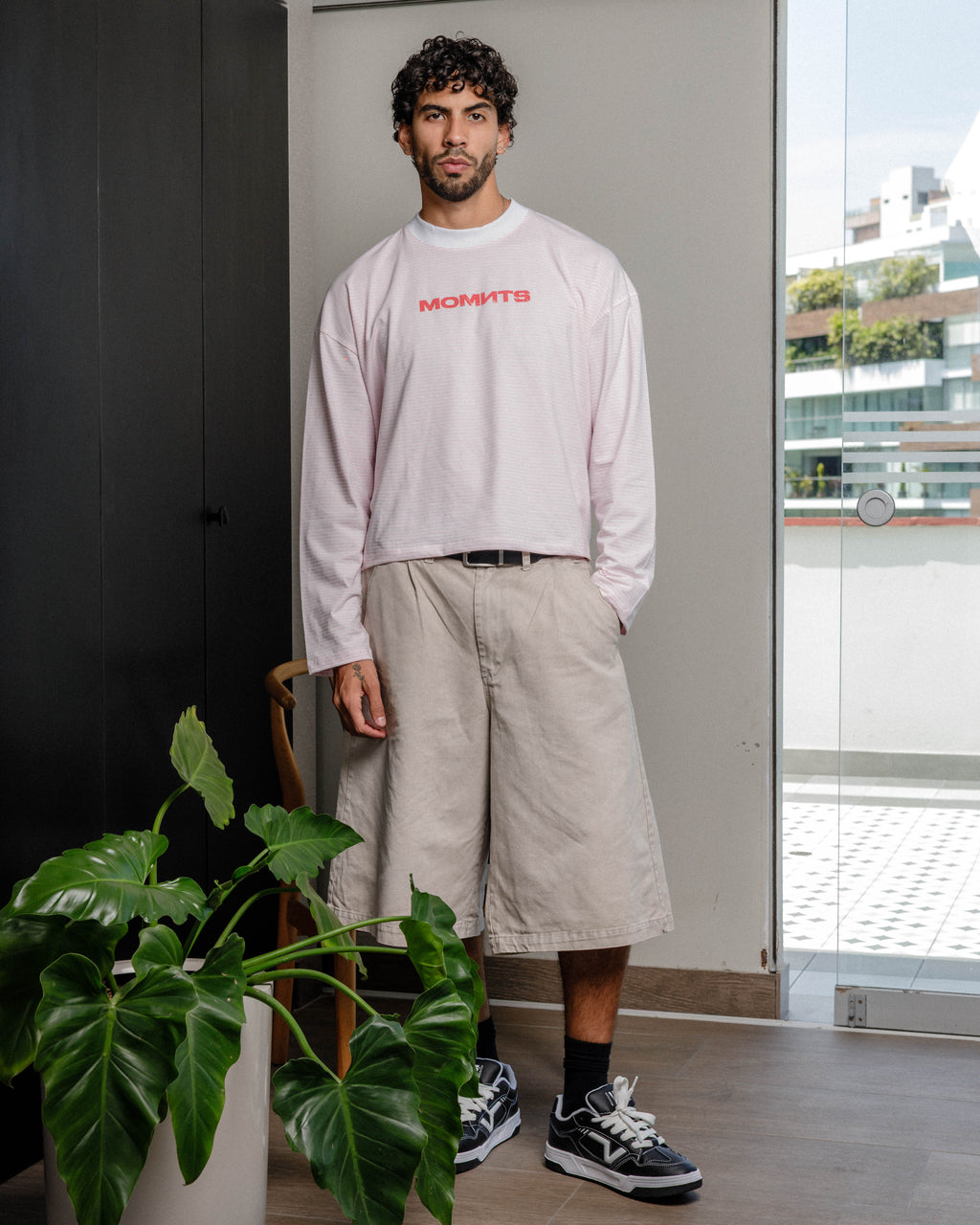 Soft Stripe Long Sleeve / Rose
