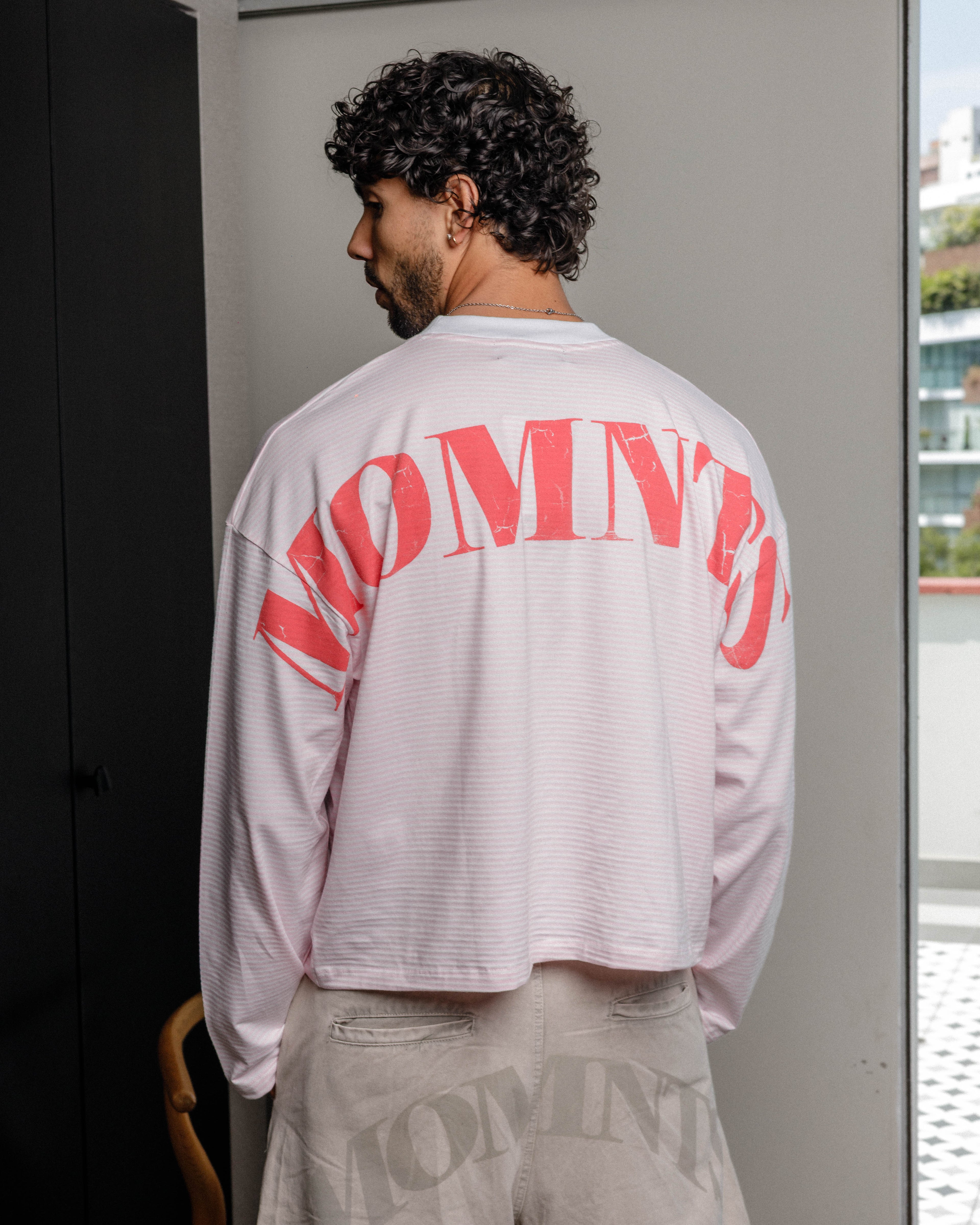 Soft Stripe Long Sleeve / Rose