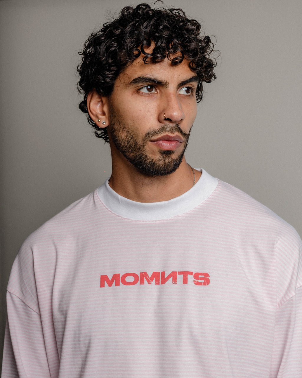 Soft Stripe Long Sleeve / Rose