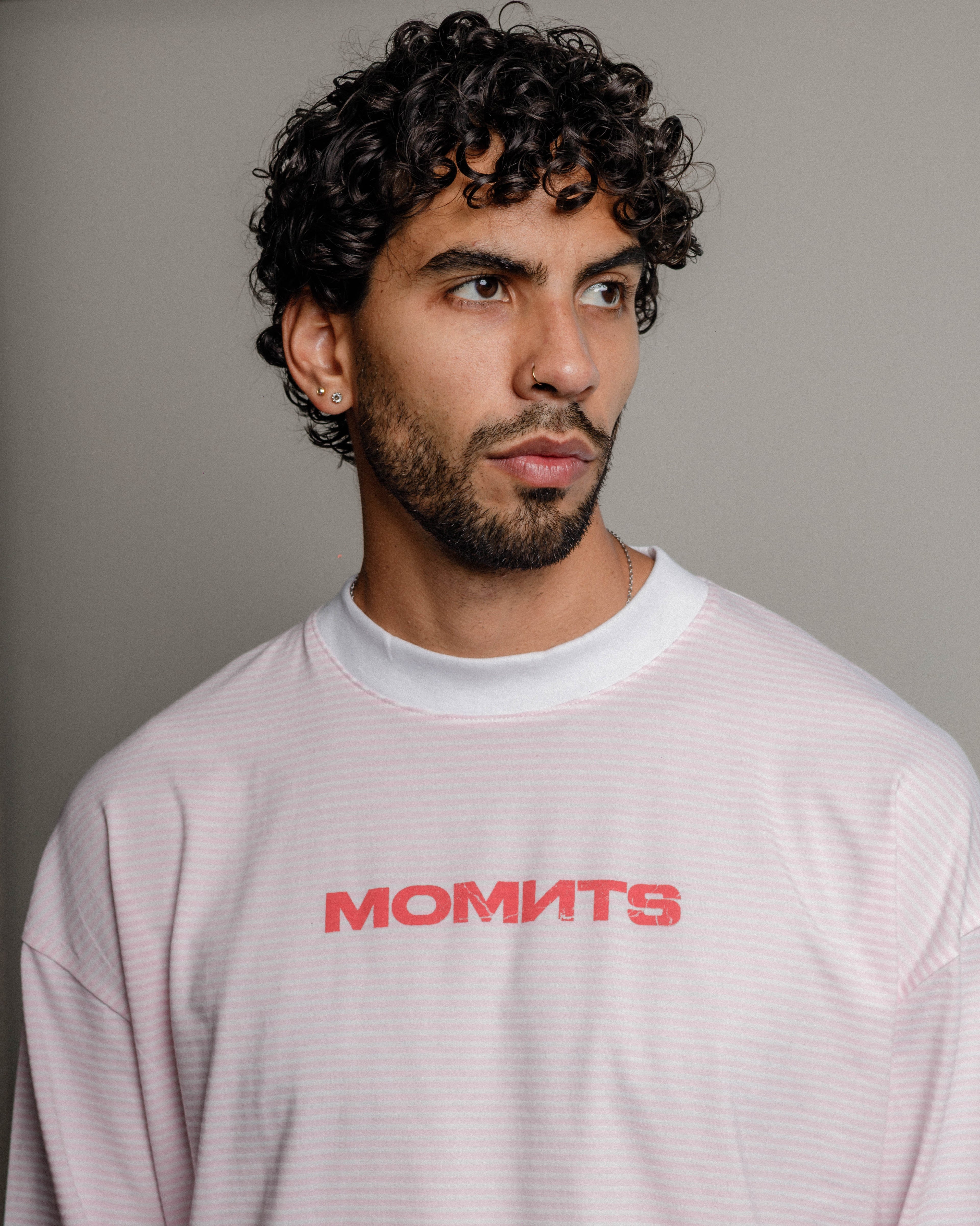 Soft Stripe Long Sleeve / Rose