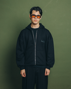 Creative Black Zipper Hoodie
