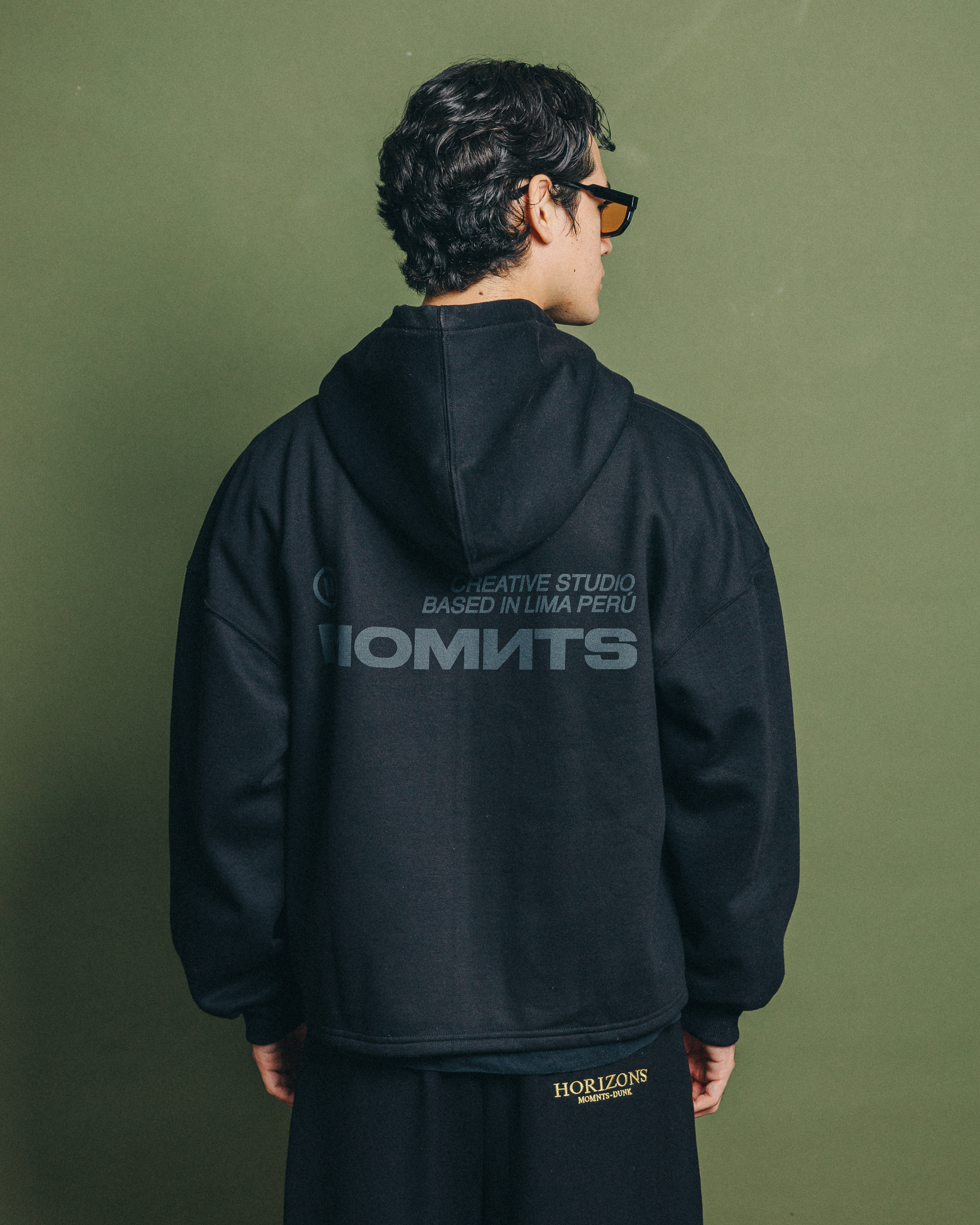 Creative Black Zipper Hoodie