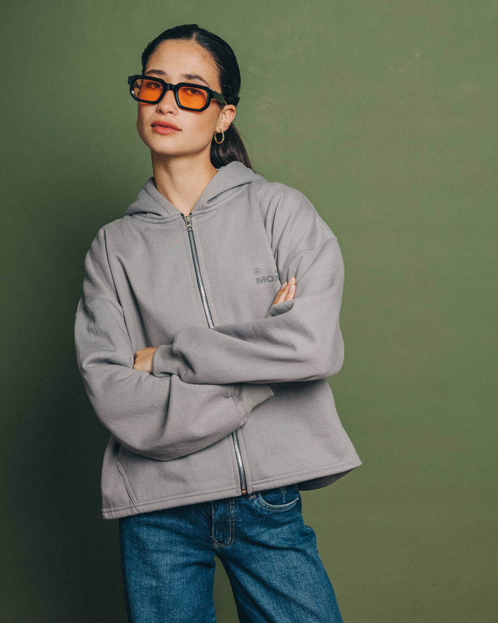 Creative Stone Zipper Hoodie