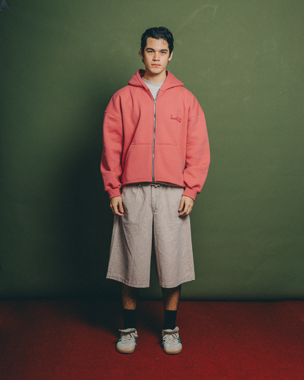 Creative Pink Zipper Hoodie