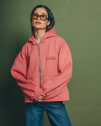 Creative Pink Zipper Hoodie