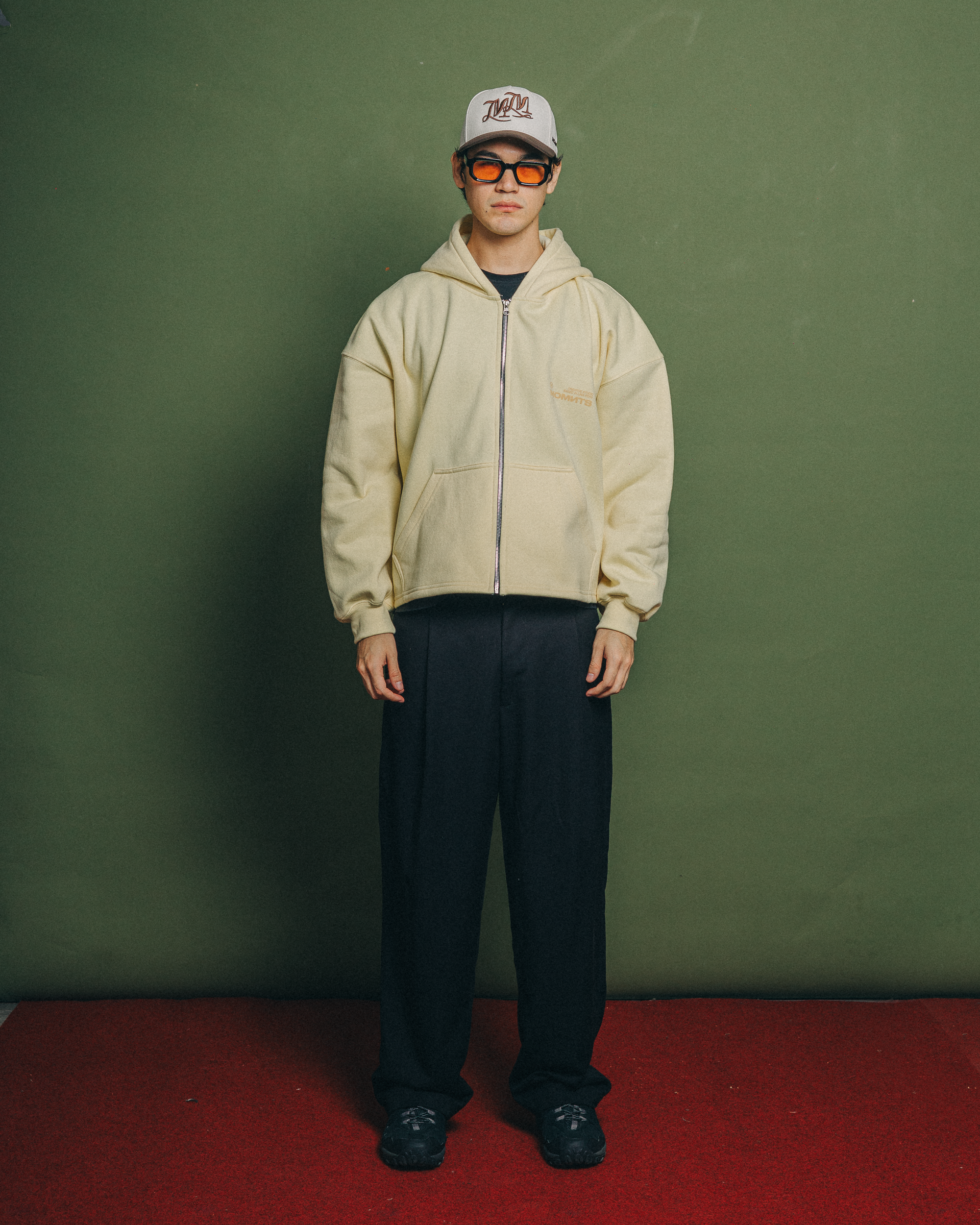 Creative Amarello Zipper Hoodie