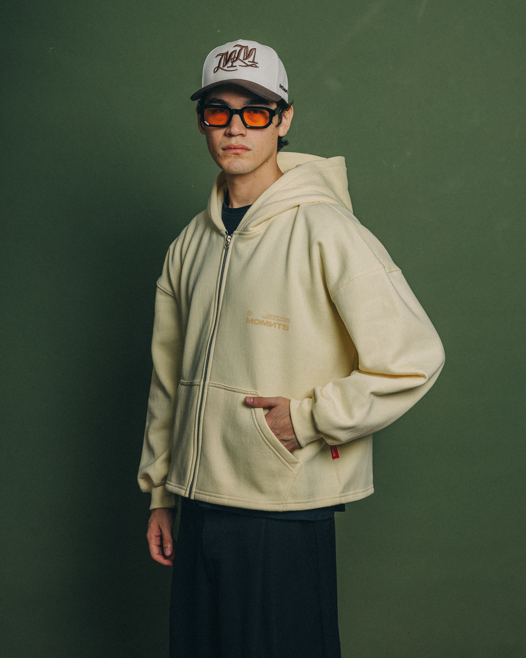 Creative Amarello Zipper Hoodie