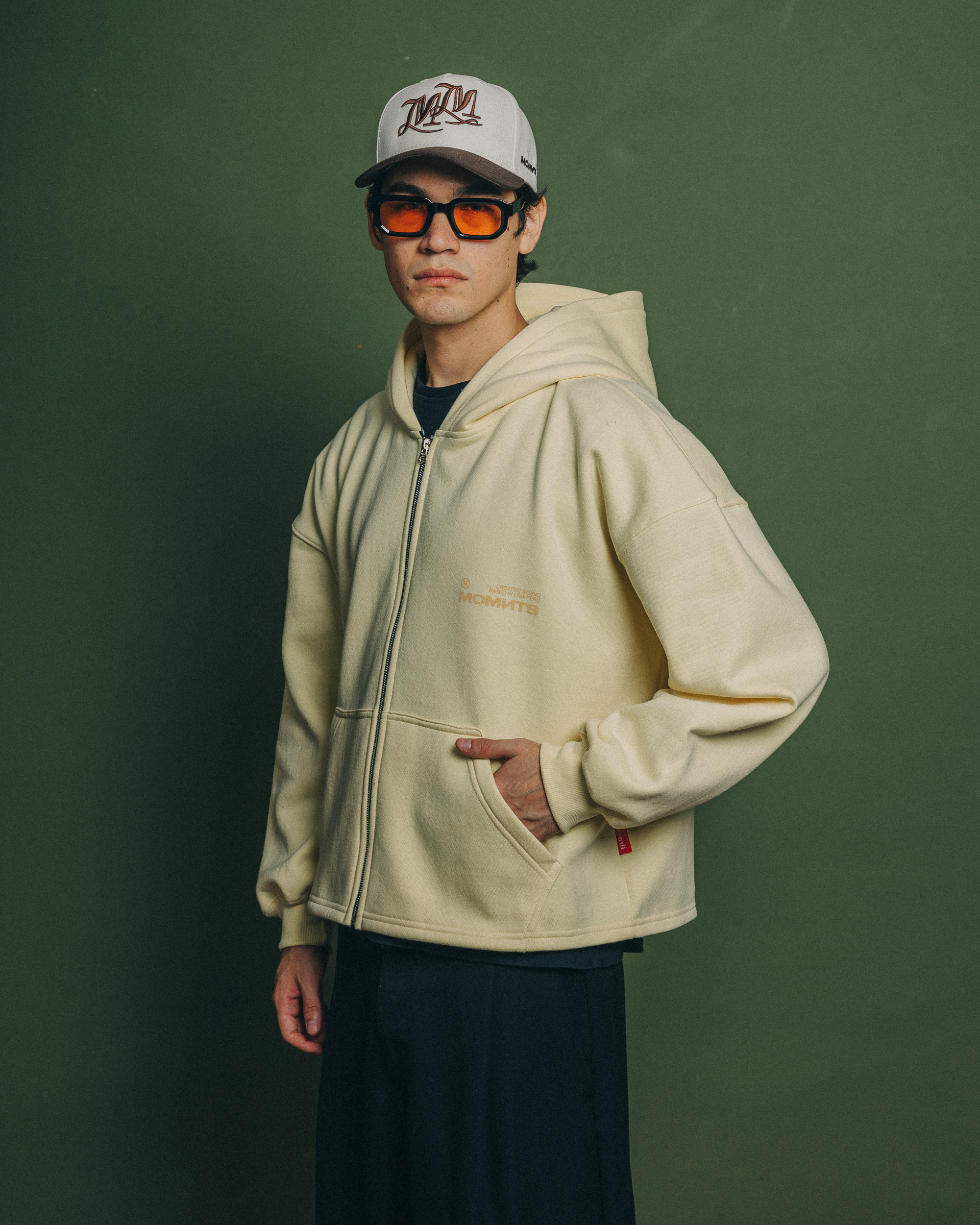 Creative Amarello Zipper Hoodie