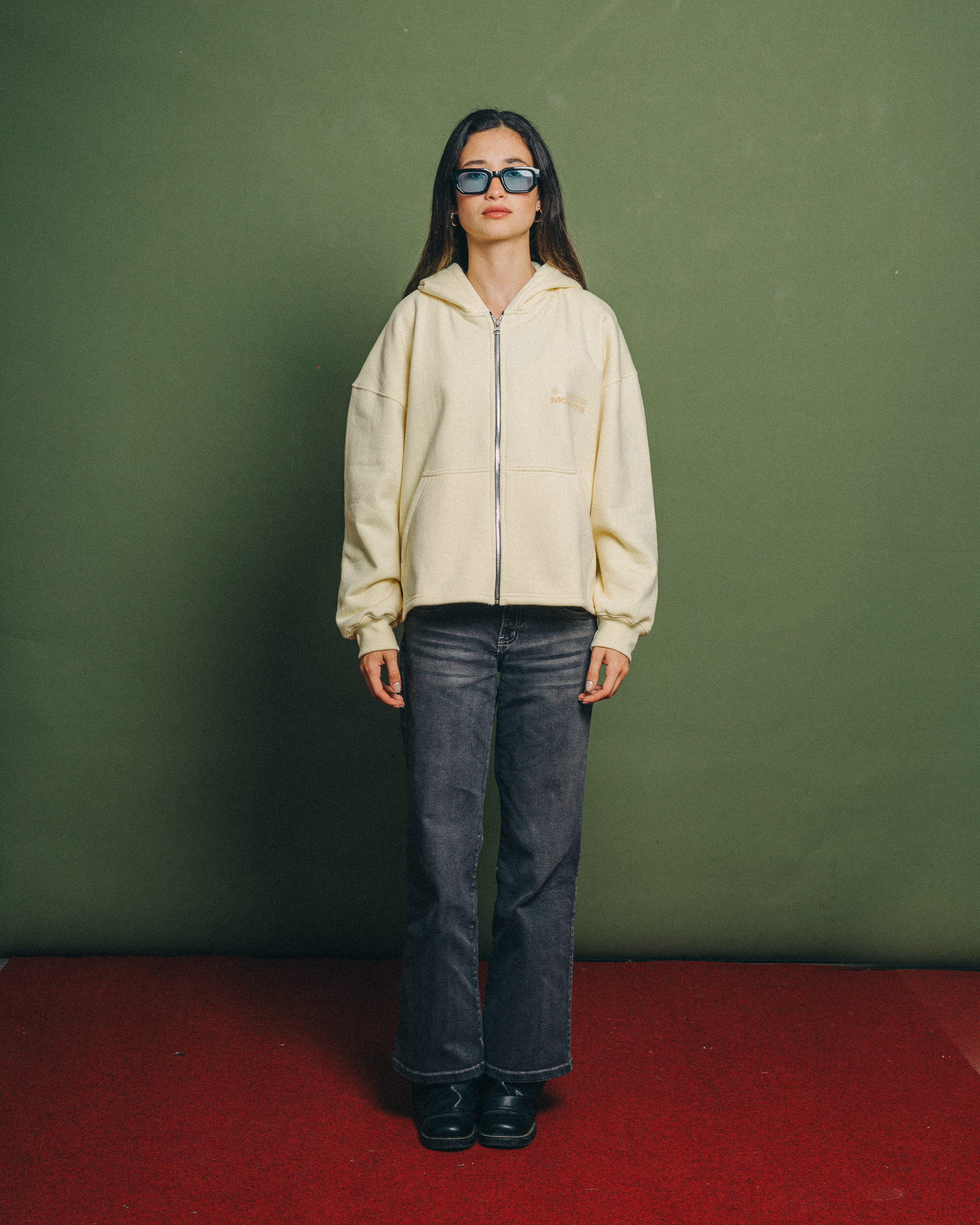 Creative Amarello Zipper Hoodie