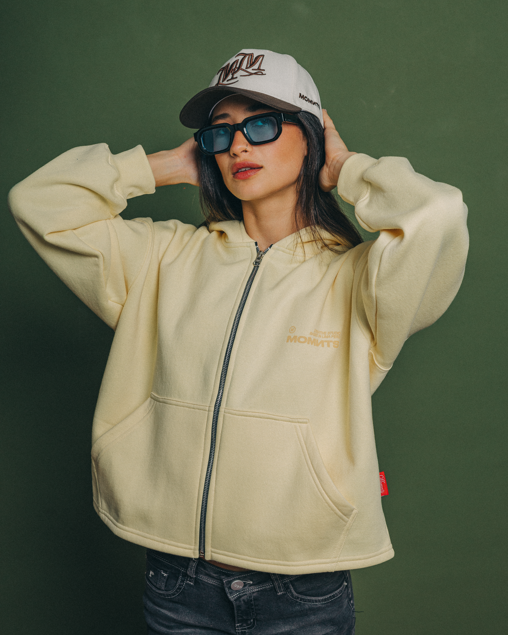 Creative Amarello Zipper Hoodie