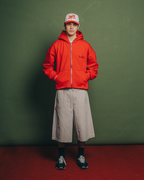 Creative Red Zipper Hoodie