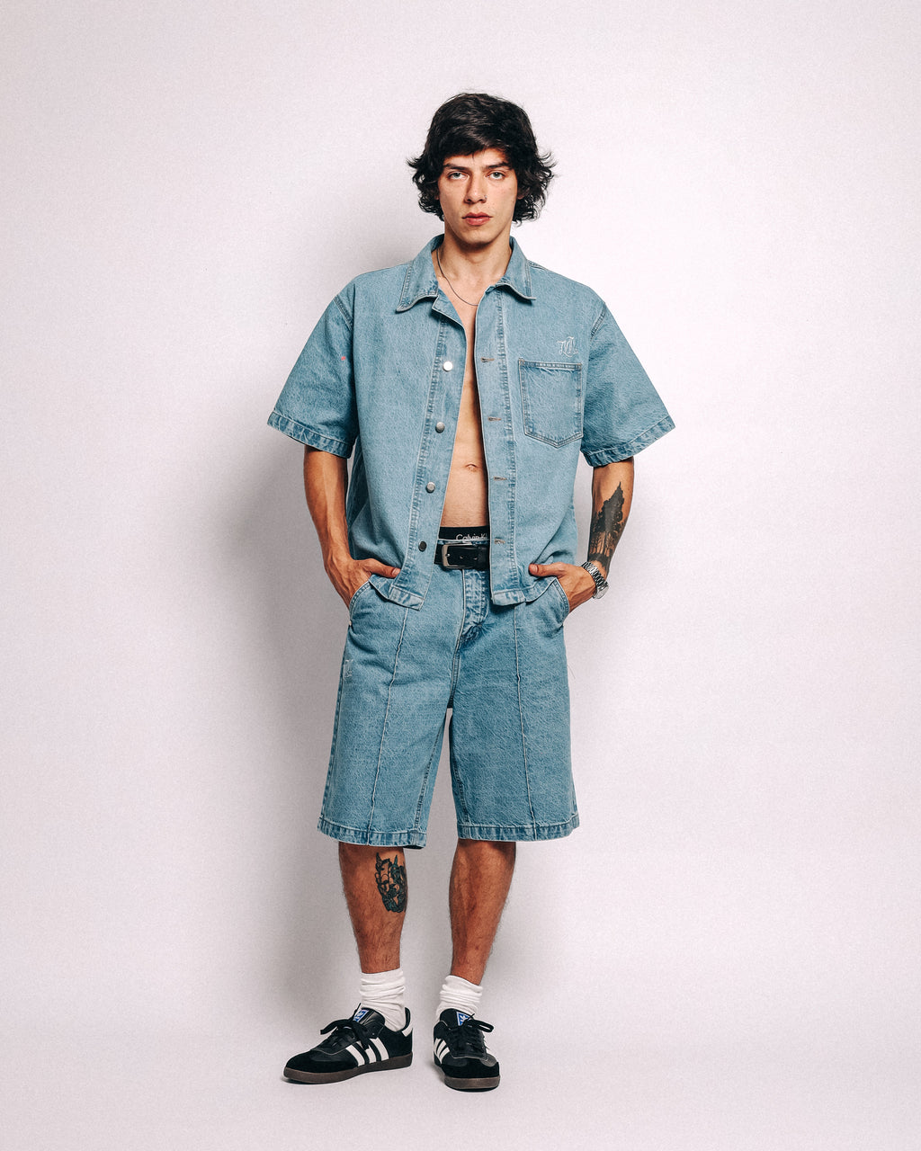 Sky Blue Denim Jort
