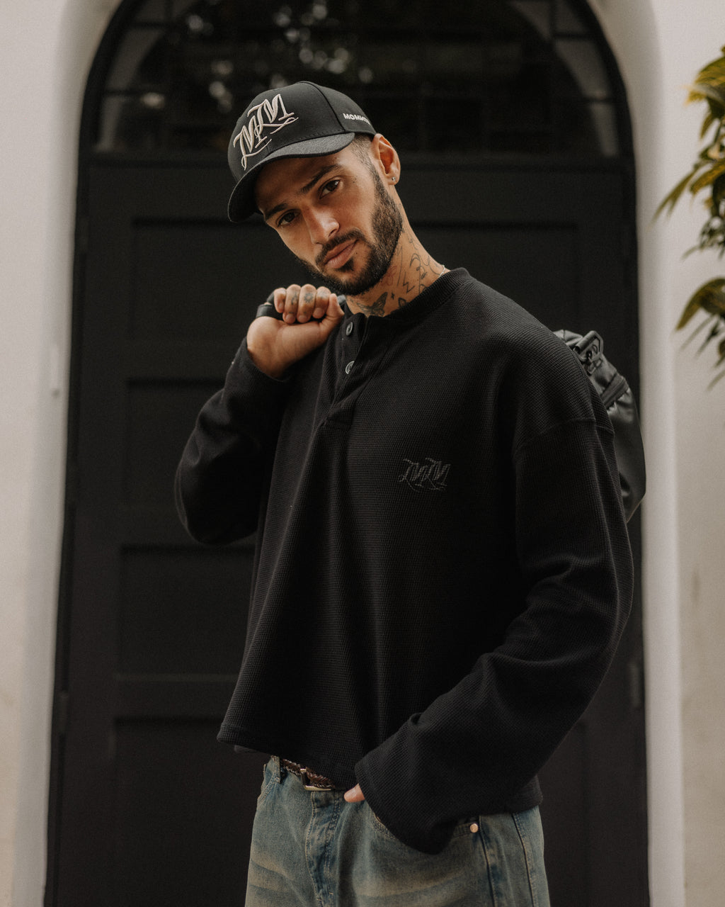 Atelier Black Monogram Cap