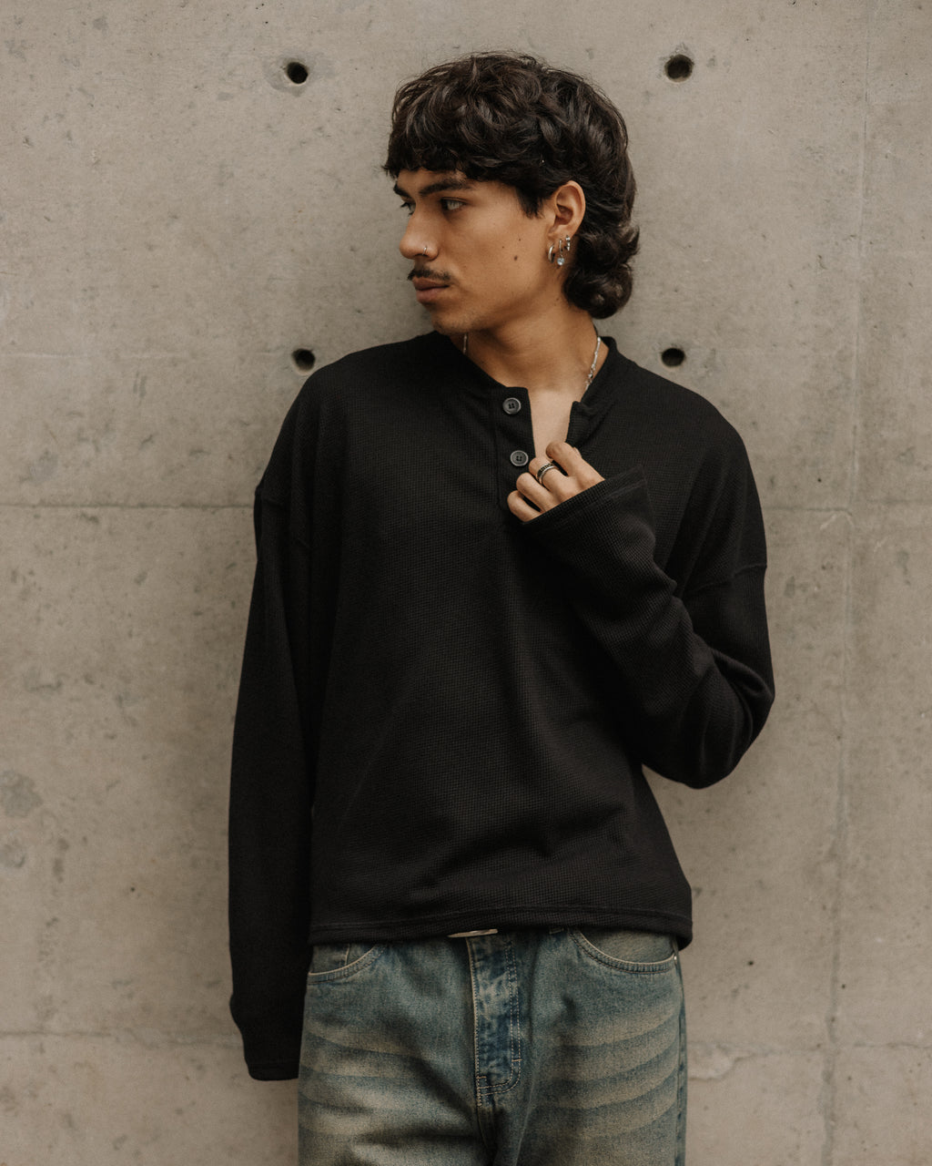 Black Coffee Henley