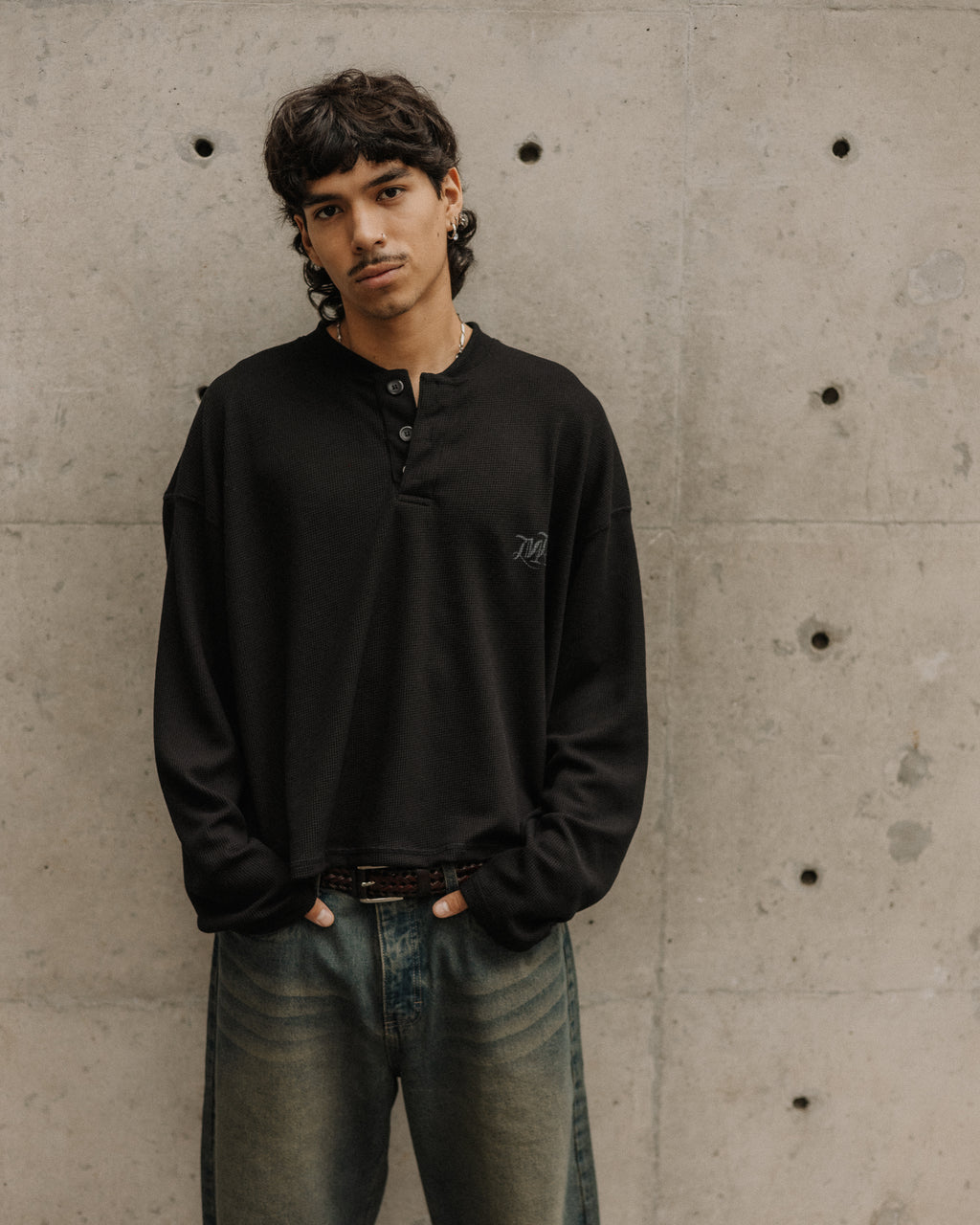 Black Coffee Henley