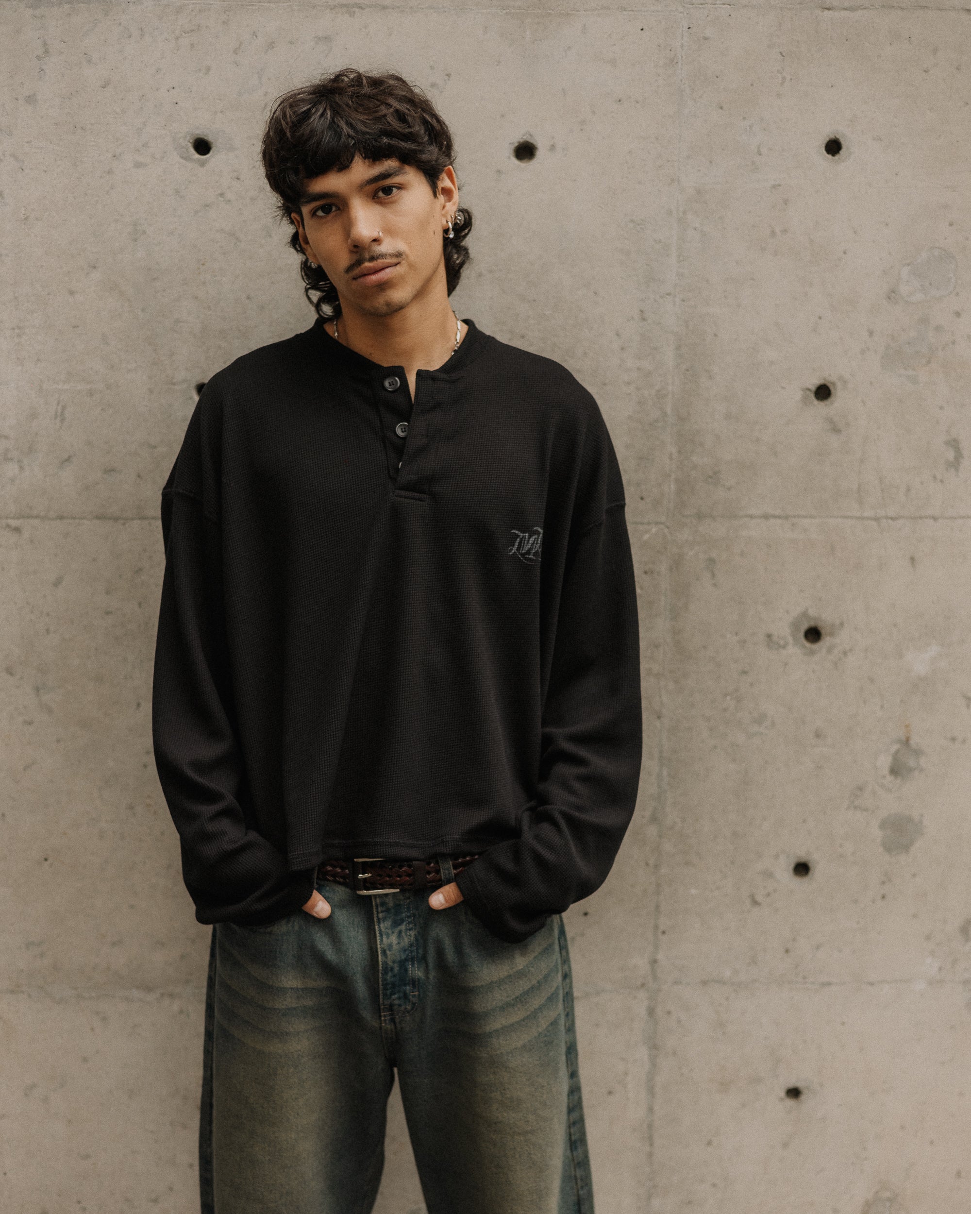 Black Coffee Henley