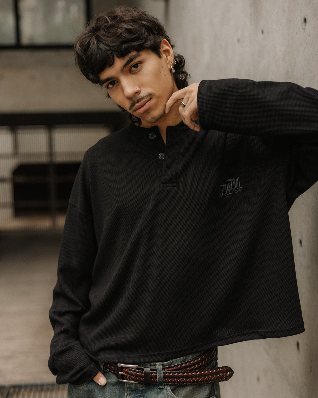 Black Coffee Henley