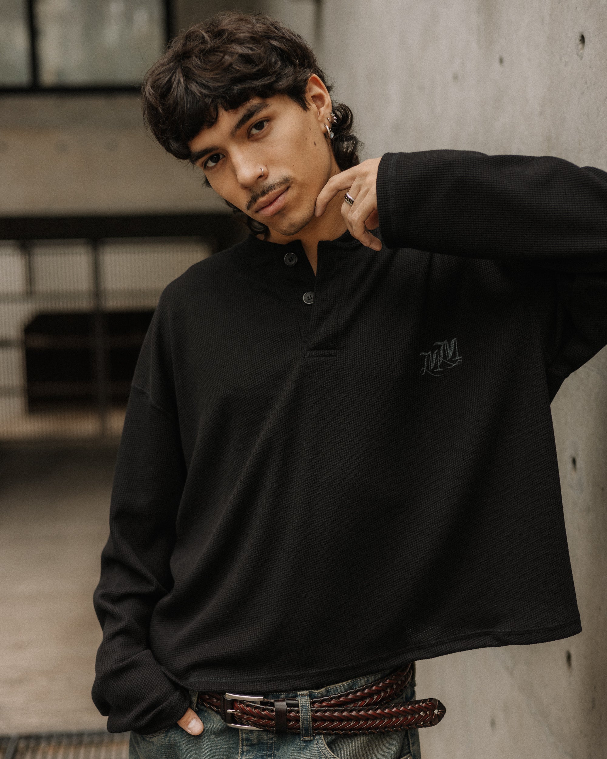Black Coffee Henley