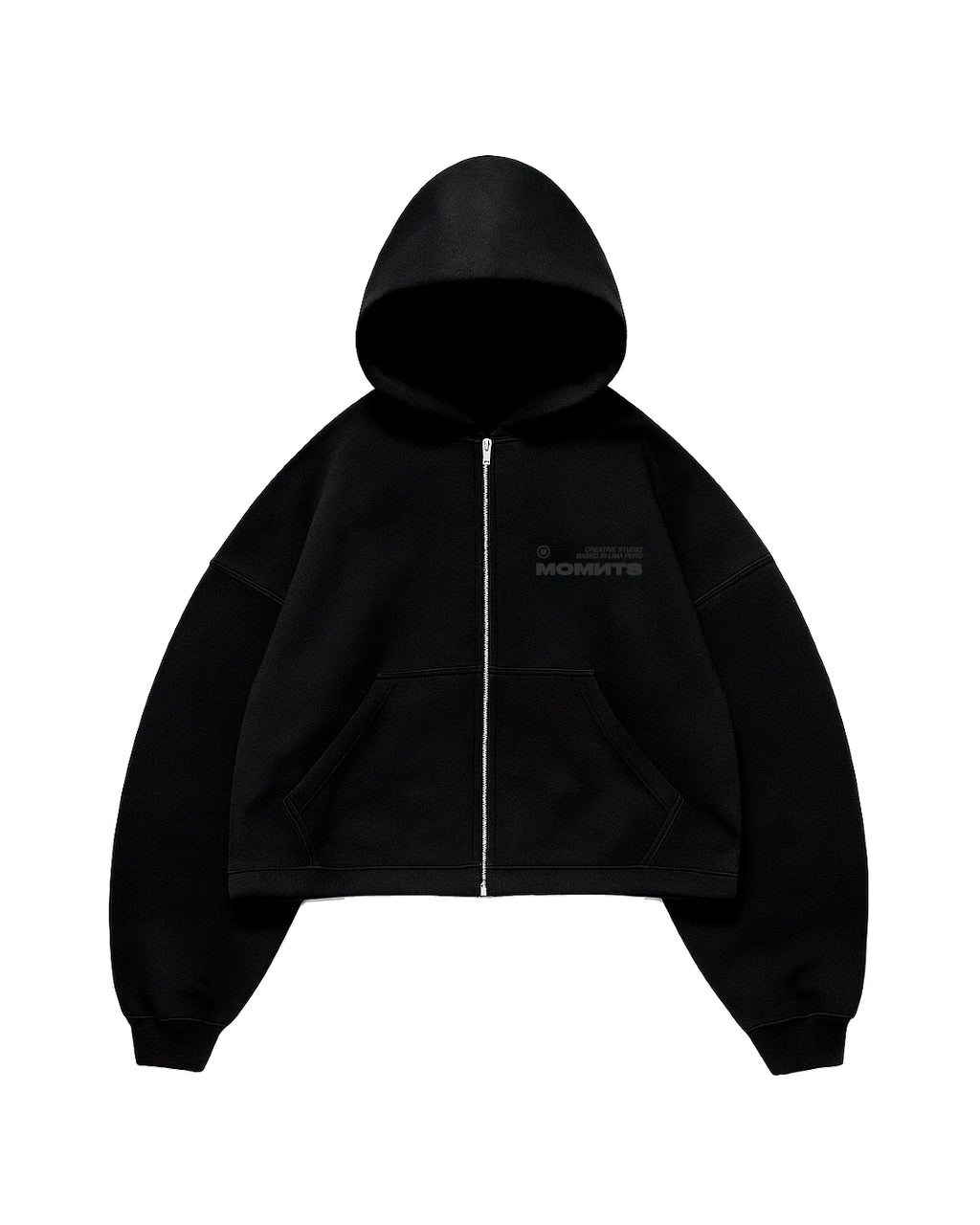 Creative Black Zipper Hoodie