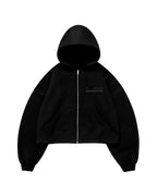 Creative Black Zipper Hoodie