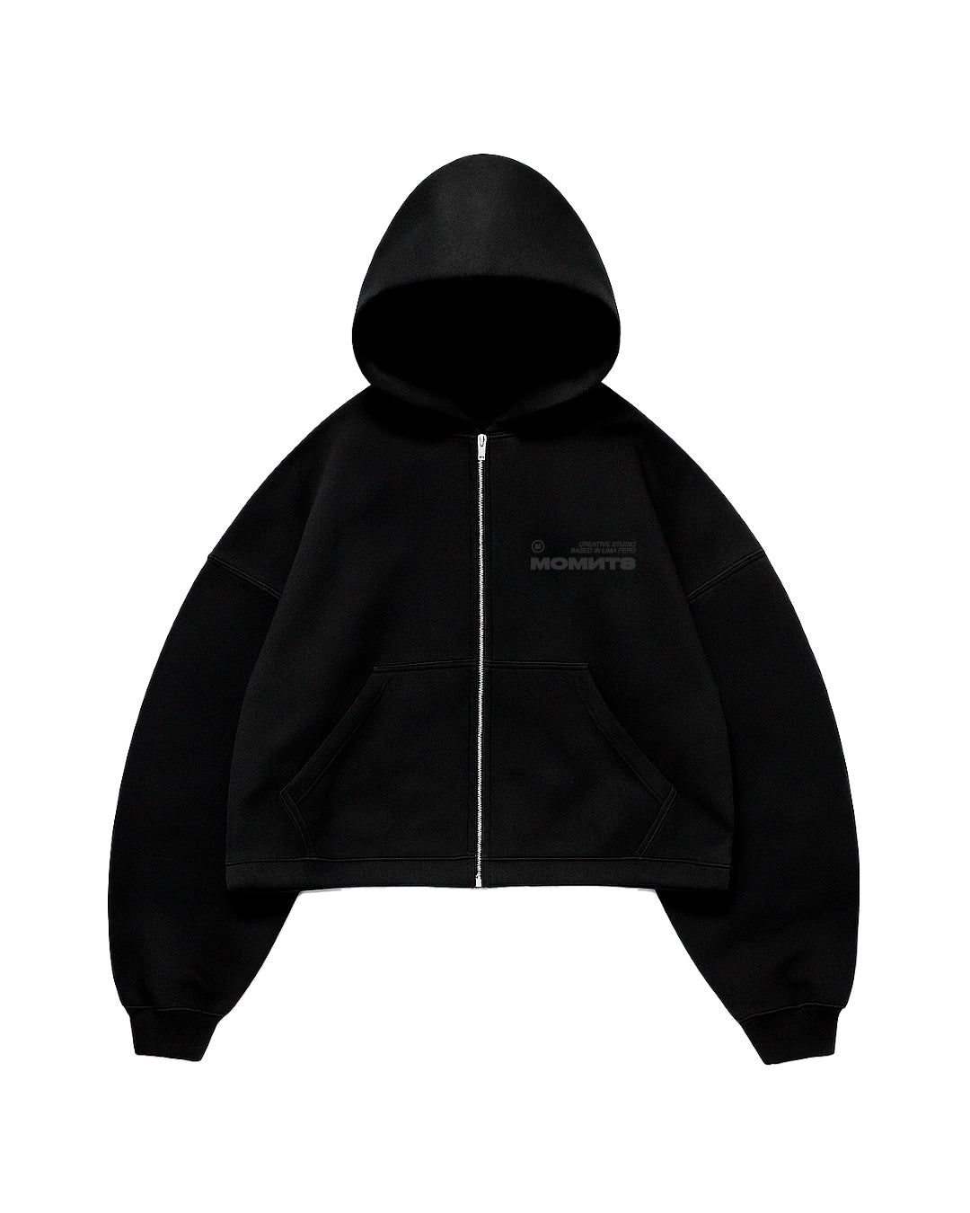 Creative Black Zipper Hoodie