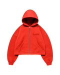 Creative Red Zipper Hoodie
