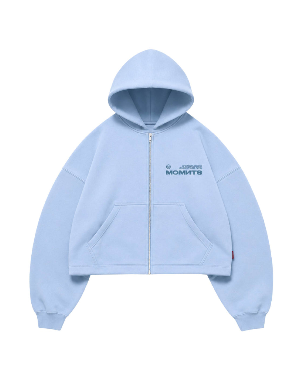 Creative Sky Blue Zipper Hoodie