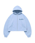 Creative Sky Blue Zipper Hoodie