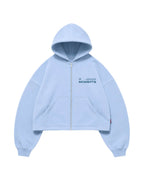 Creative Sky Blue Zipper Hoodie