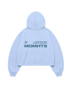 Creative Sky Blue Zipper Hoodie